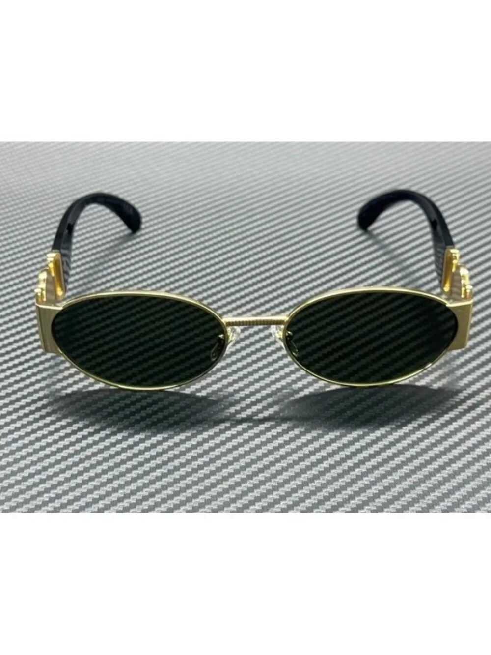 New Versace Men  Gold Sunglasses 56-18-140